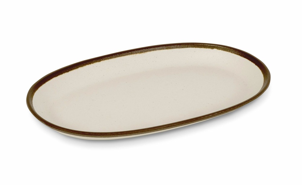Plat ovale en mélaminé collection halo 25,5 x 14,5 cm - pujadas