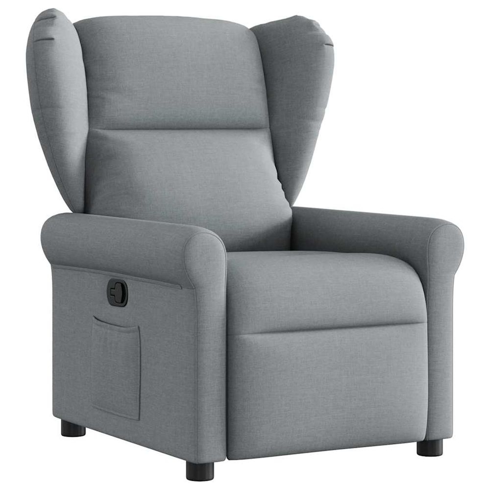 Fauteuil inclinable gris clair tissu