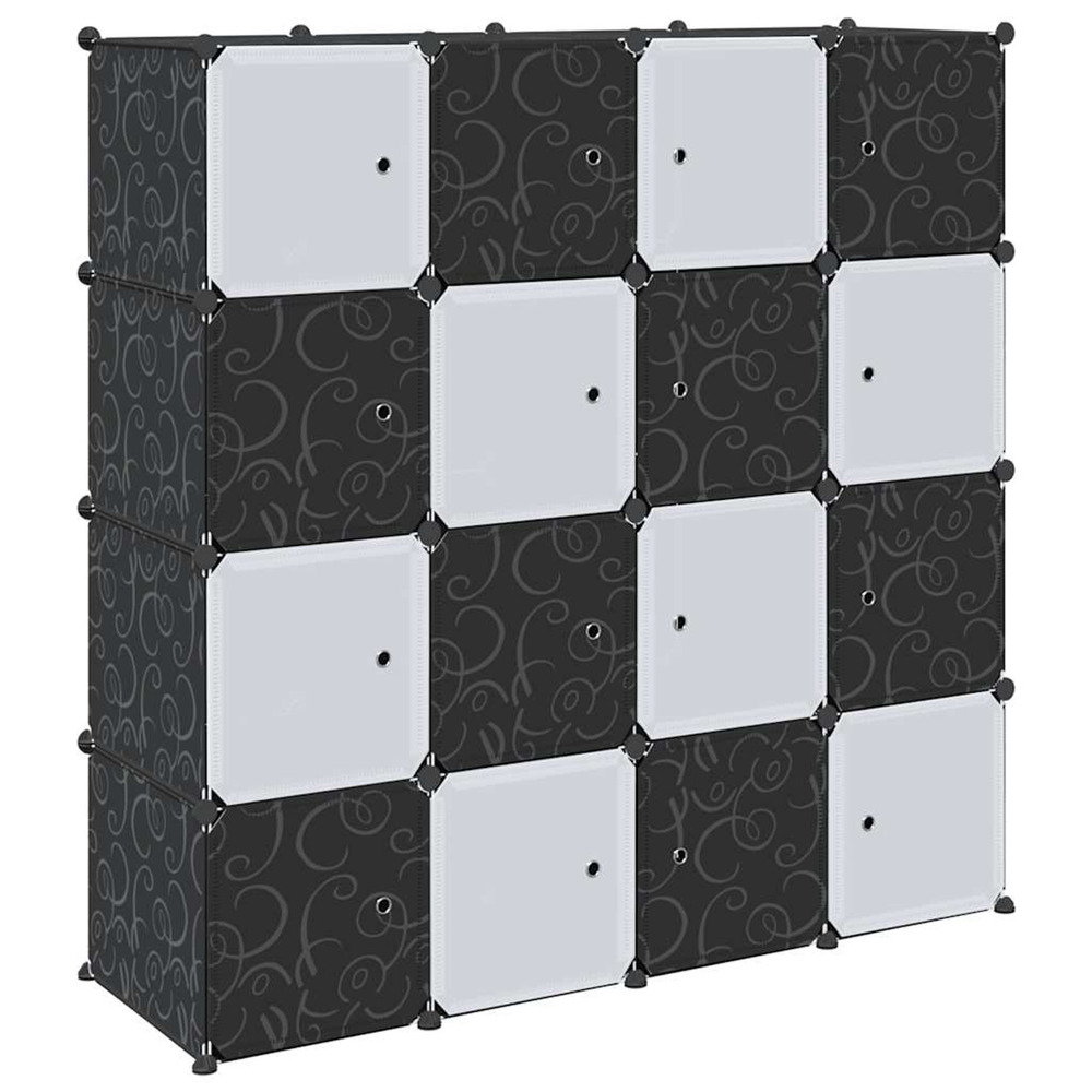 Cubes de rangement 16 pcs avec tiges de suspension pp
