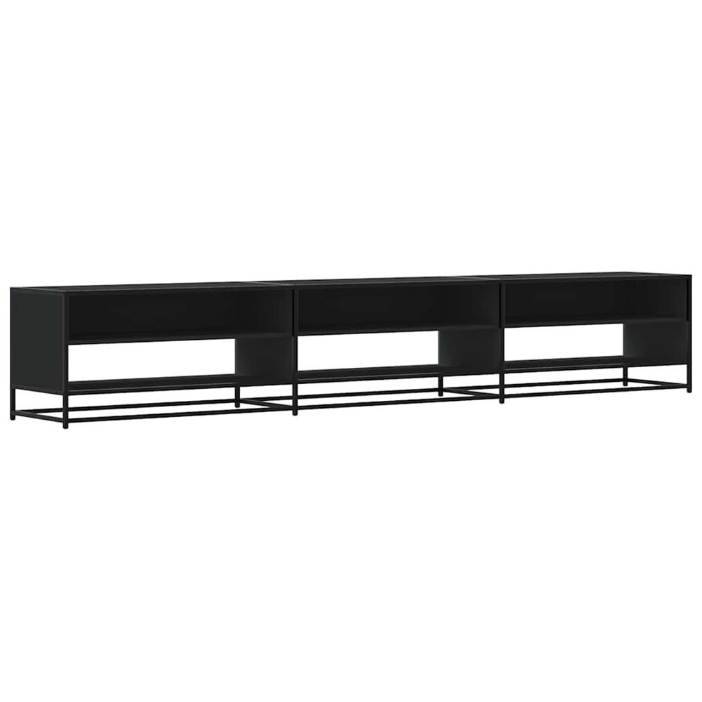 Meuble tv noir 270x40x46 cm bois d'ingénierie