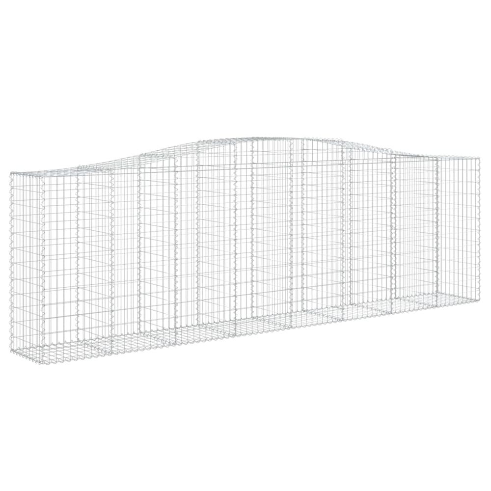Panier de gabions arqué 400x50x120/140 cm fer galvanisé