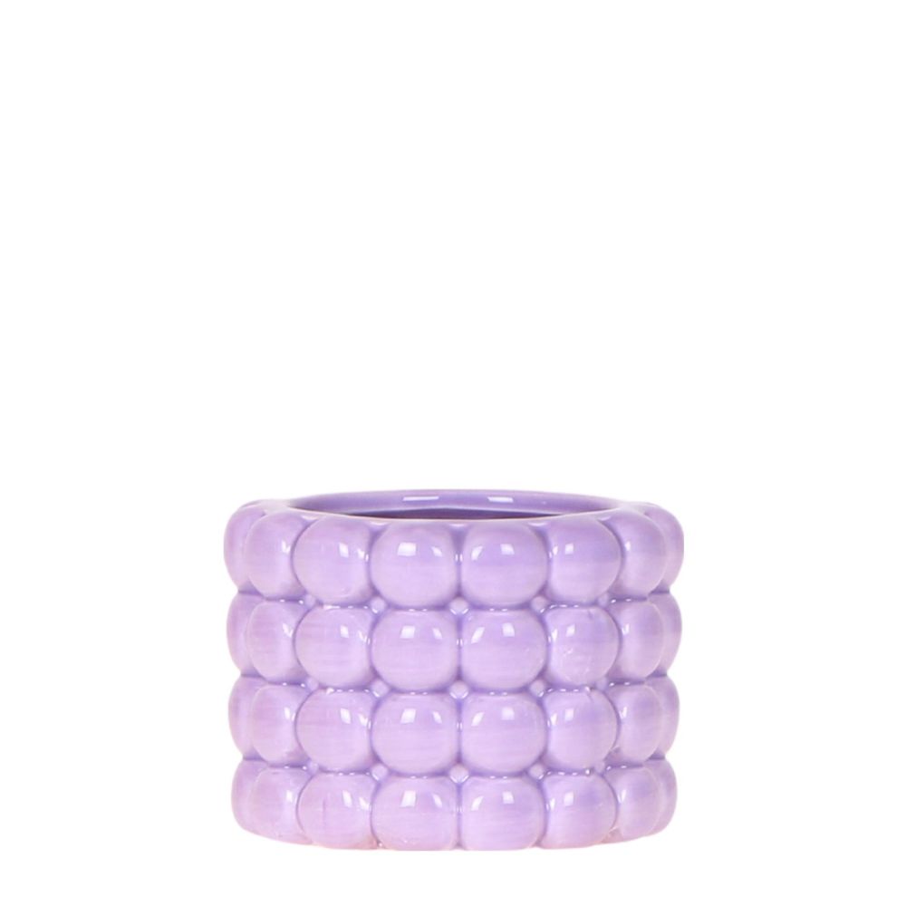 Cache-pot céramique - rondeurs colorées et gaies - pot de 6cm - violet