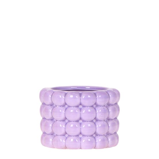 Cache-pot céramique - rondeurs colorées et gaies - pot de 6cm - violet