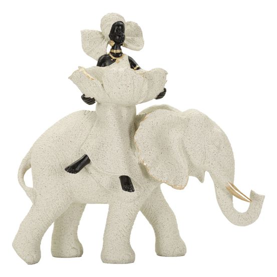 Statuette femme sur éléphant