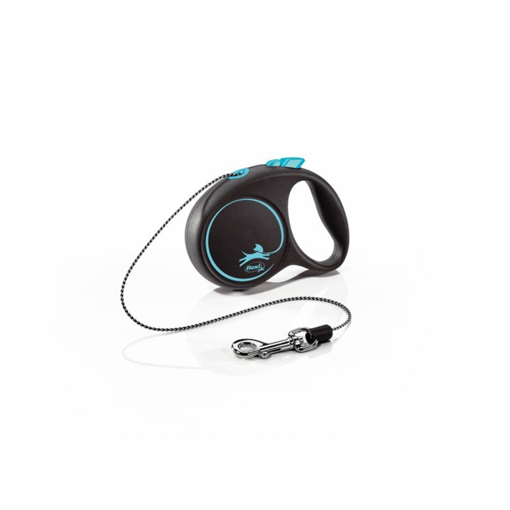 Laisse black design xs cord 3m black/ blue flexi fu02c3-251-s-chbl