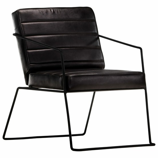 VIDAXL FAUTEUIL NOIR CUIR 1-(923170)