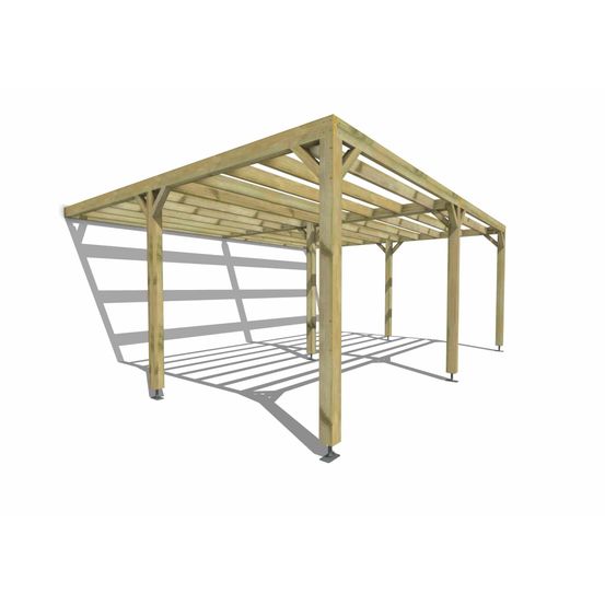 Pergola bois • 6m x 5m • adossée • sens largeur • livraison comprise
