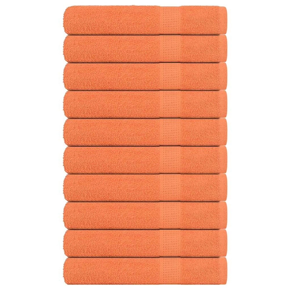 Serviettes de sauna frogn 10 pcs orange 80x200 cm 360 g/m²