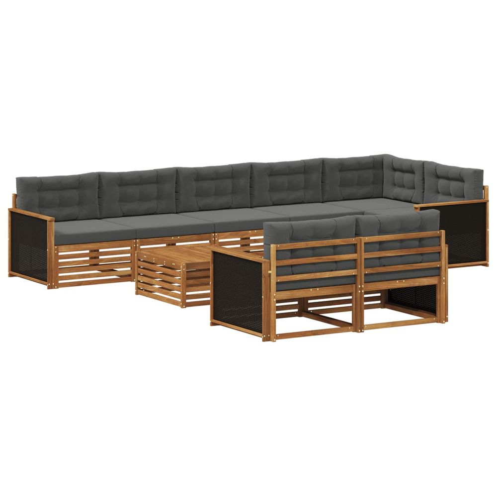 Ensemble de canapés d'extérieur 9 pc