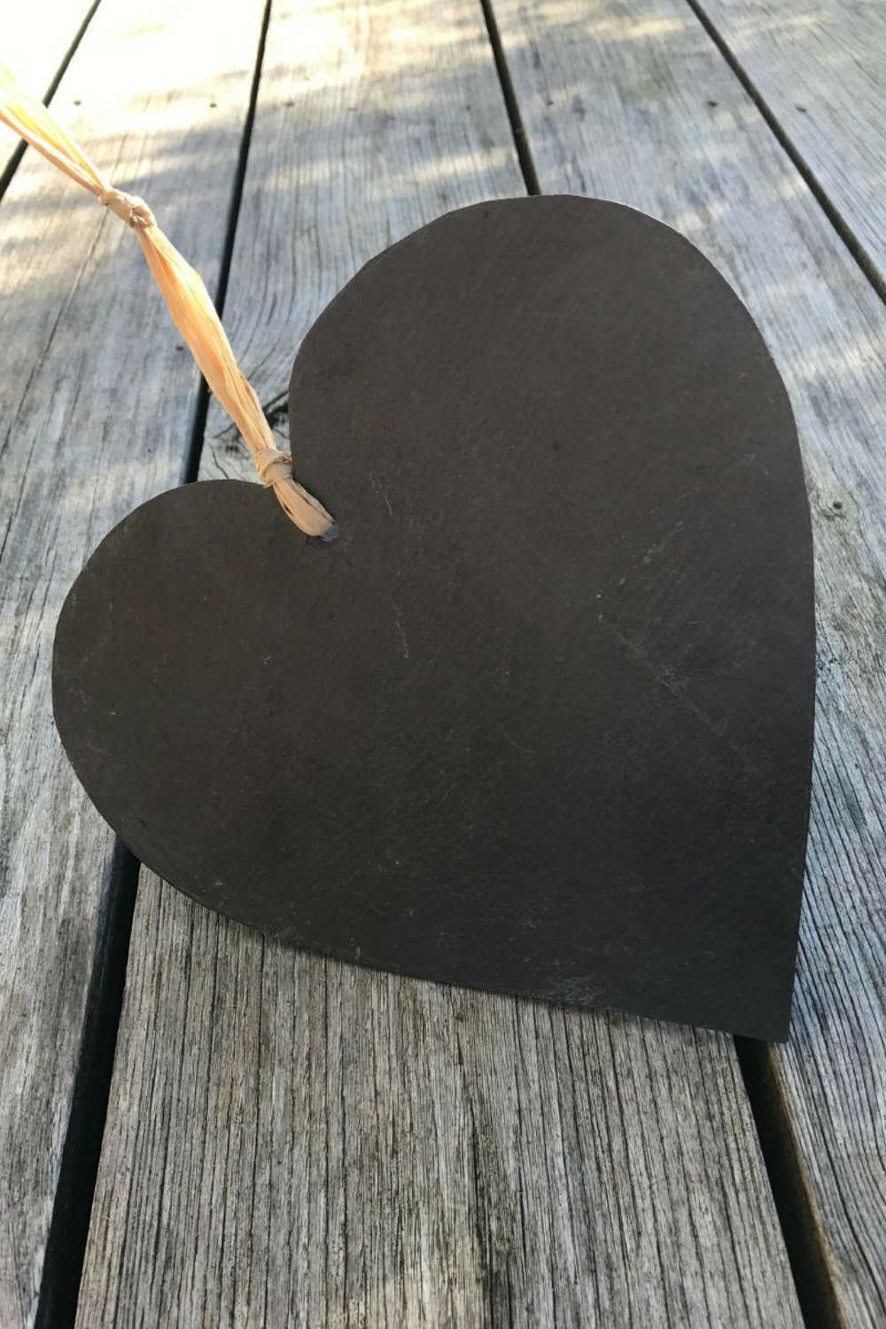 Coeur ardoise taille étiquette - ardoise coeur 14 cm