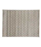 Tapis pour extérieur ou intérieur en polypropylène gris tissé en forme de losanges 160 x 230 cm