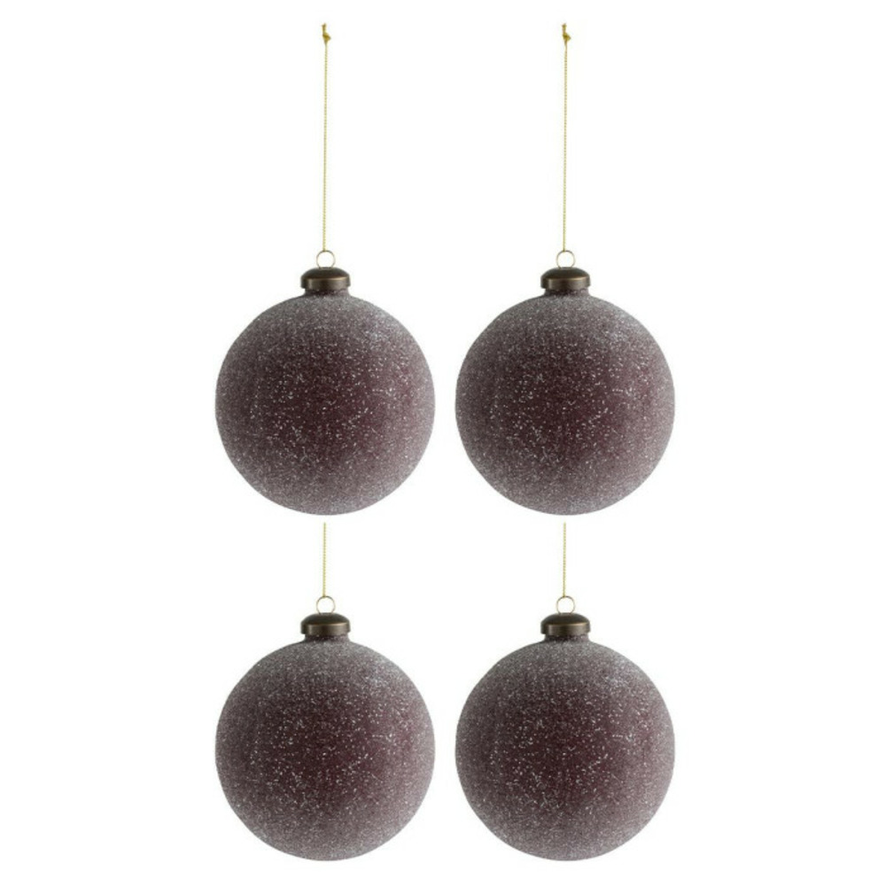 Lot de 4 boules de noël 