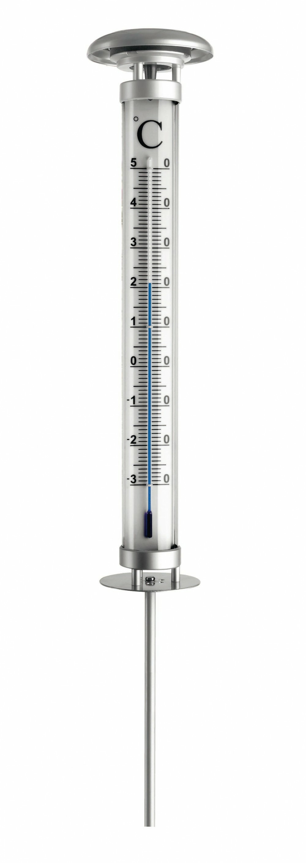 Thermomètre géant de jardin led solaire