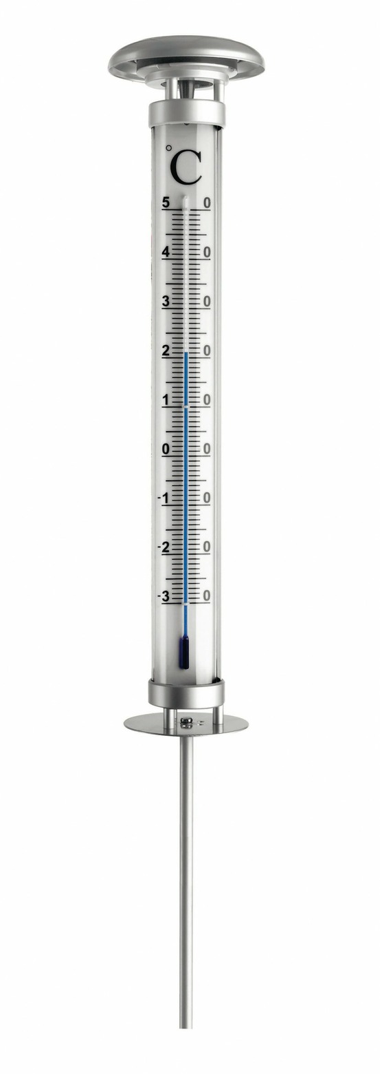 Thermomètre géant de jardin led solaire