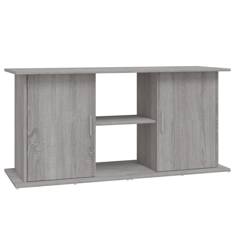 Support pour aquarium sonoma gris 121x41x58cm bois d'ingénierie