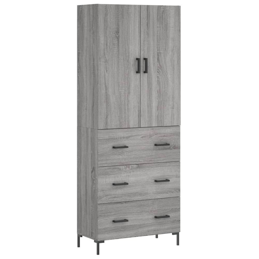 Buffet bahut commode armoire meuble de rangement organisateur cuisine salle de séjour salon haut sonoma 69,5 x 34 x 180 cm bo