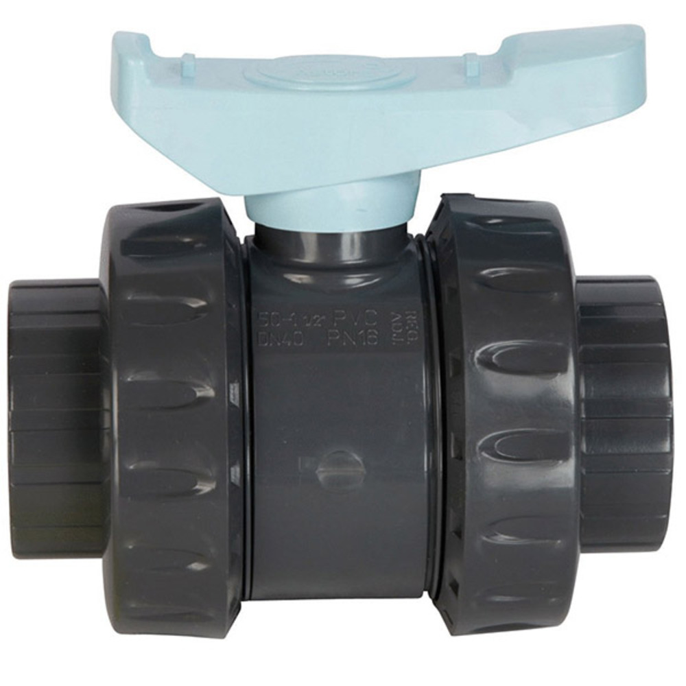 Vanne pvc astore double union à coller 50mm pn16 - ast50