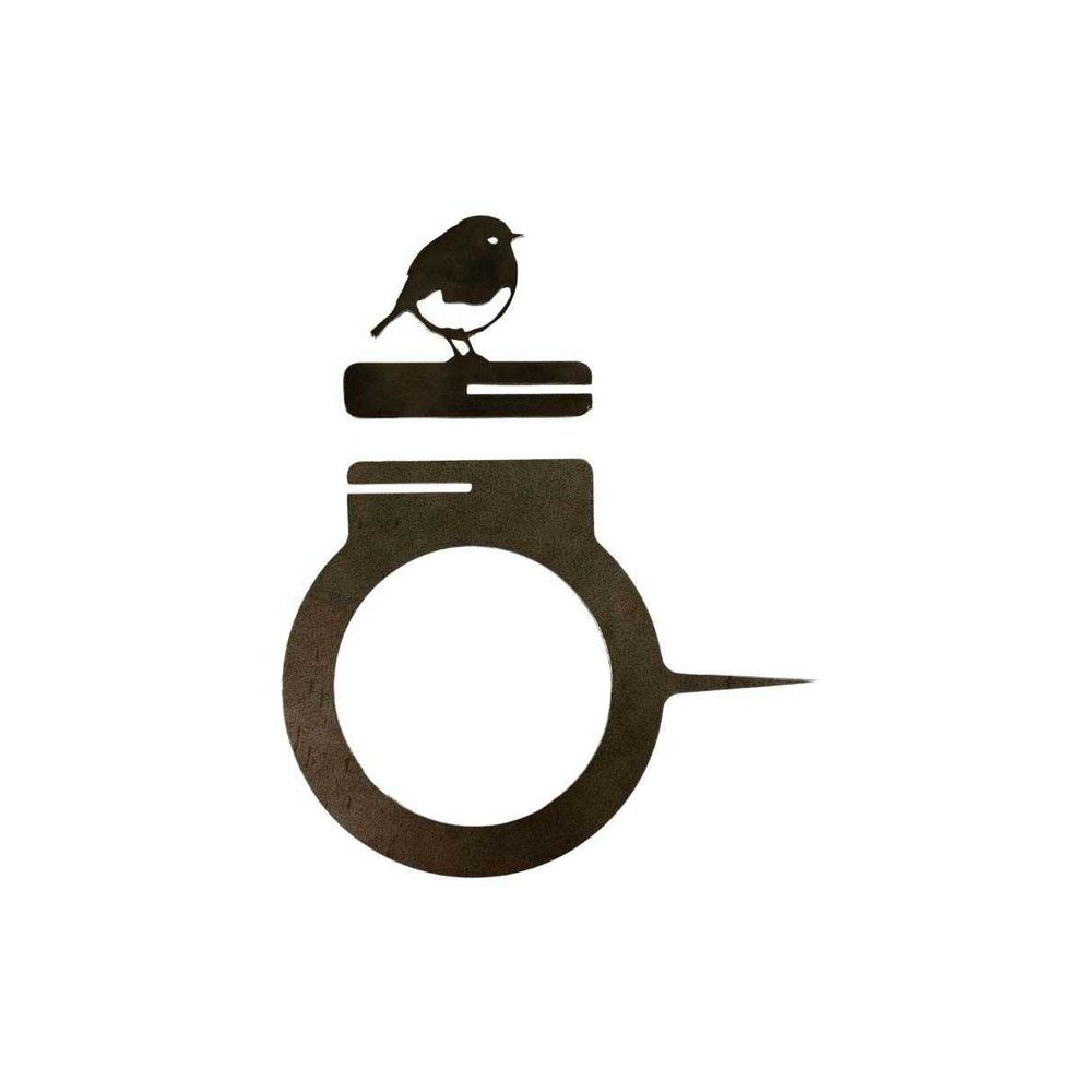 Support pour bol mangeoire en acier corten bird