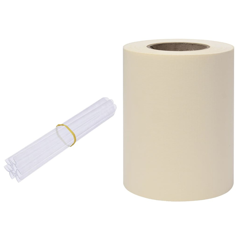 Écran d'intimité de jardin pvc 70x0,19 m crème