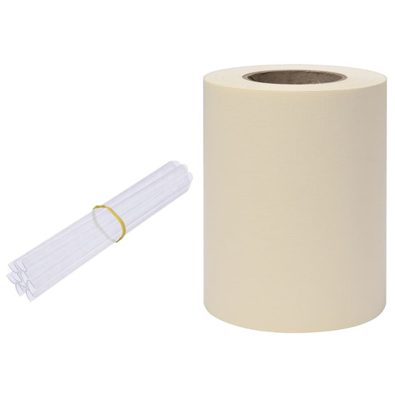 Écran d'intimité de jardin pvc 70x0,19 m crème
