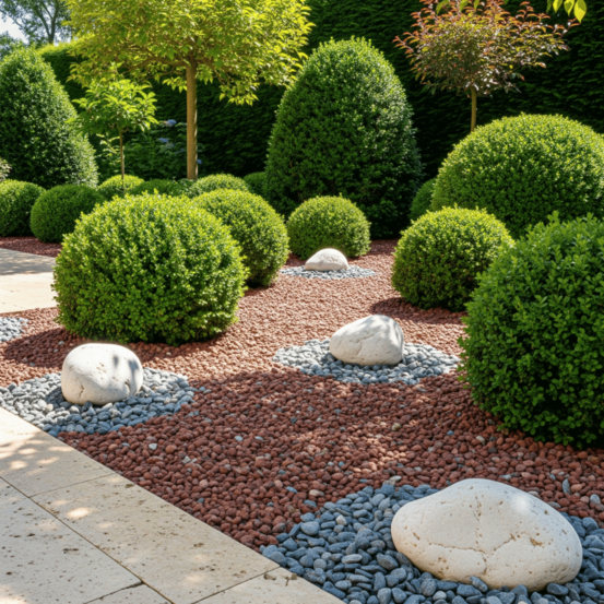 Pouzzolane rouge 6/12 mm - big bag 1t (22 m²) - rouge sombre