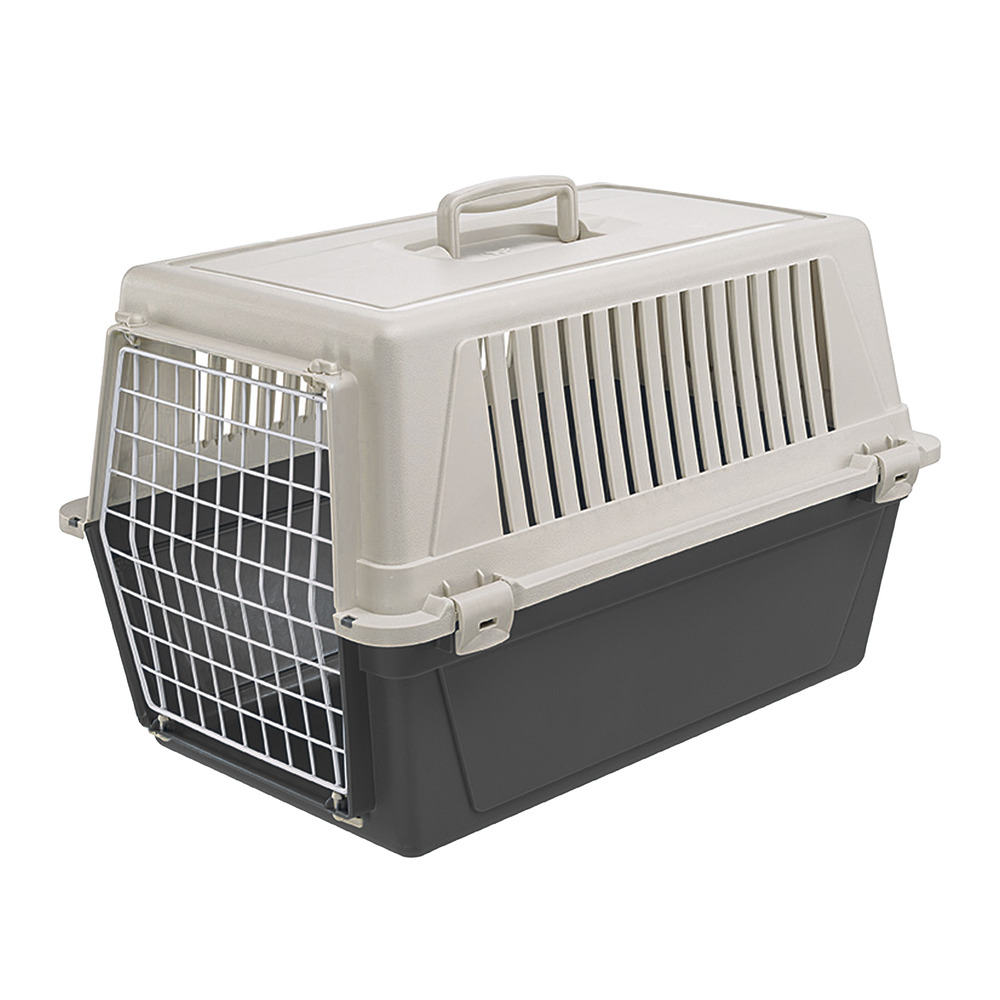 Ferplast caisse de transport chat, cage de transport pour chiens petits moyens et chats jusqu'à 15 kg, porte en fer plastifié,