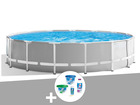 Kit piscine tubulaire  prism frame ronde 4,57 x 1,22 m + kit de traitement au ch