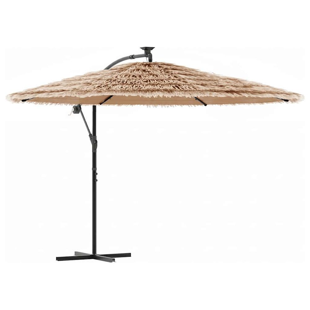 Parasol de jardin avec mât en acier marron 290x290x238 cm