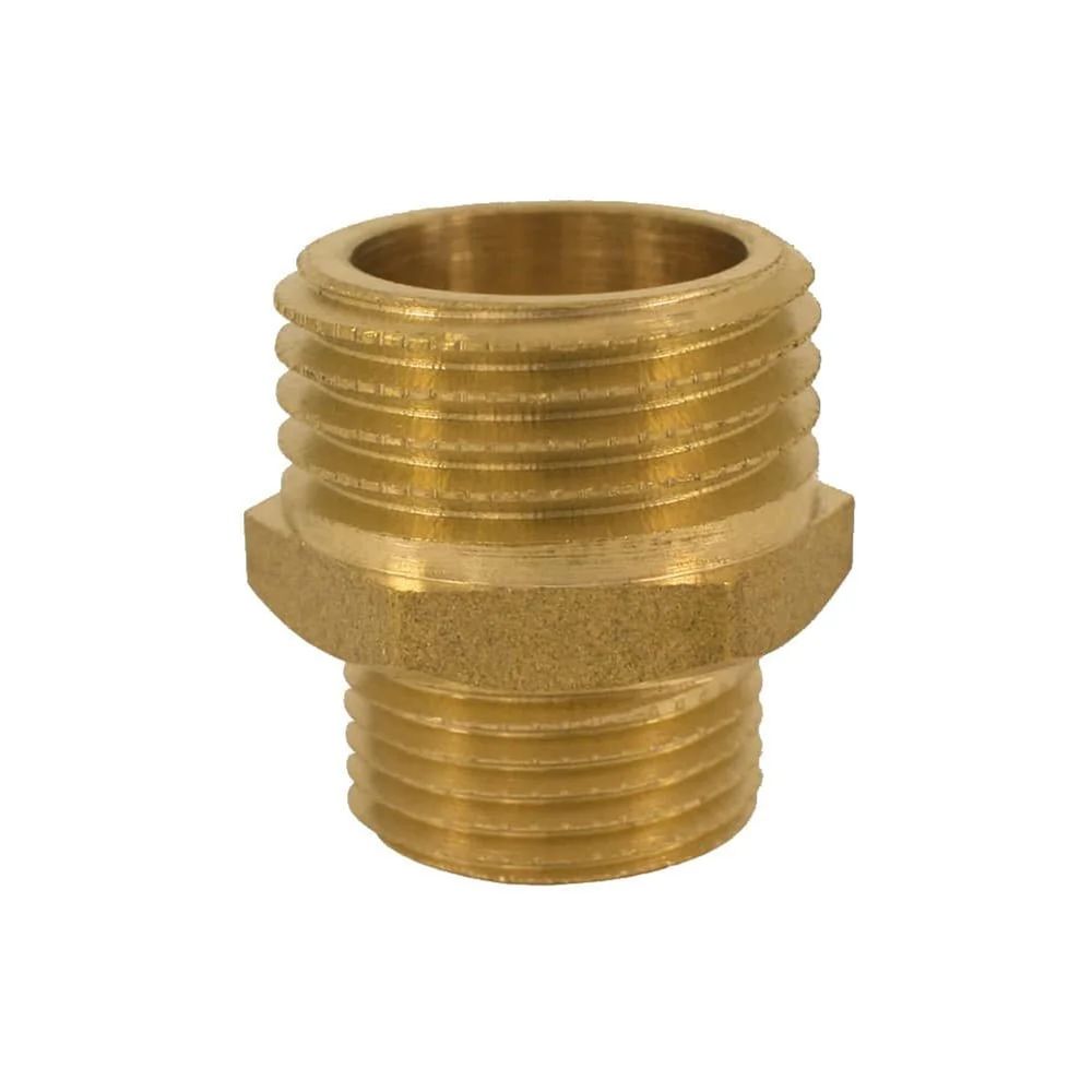 Raccord laiton réduit 1' x 3/8' ag - double mamelon fileté
