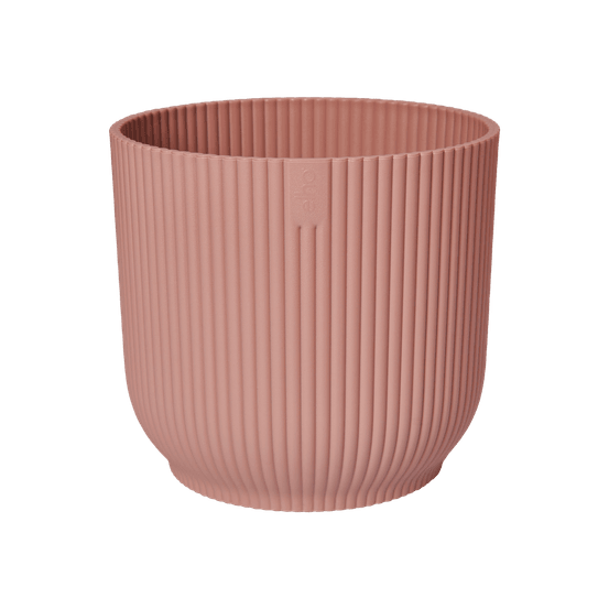 Cache-pot vibes fold rond elho - pot de 22cm - rose poudré