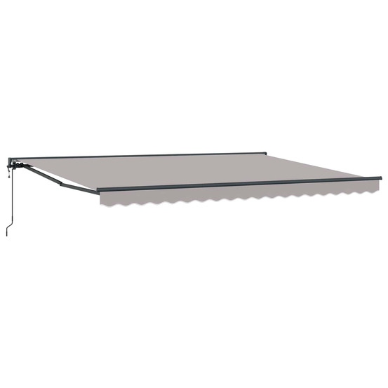 Auvent rétractable électrique gris clair et anthracite