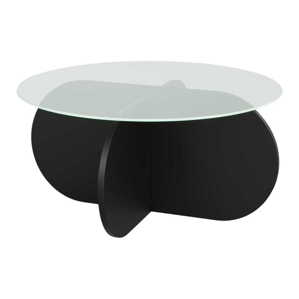 Table basse en verre bubble noir