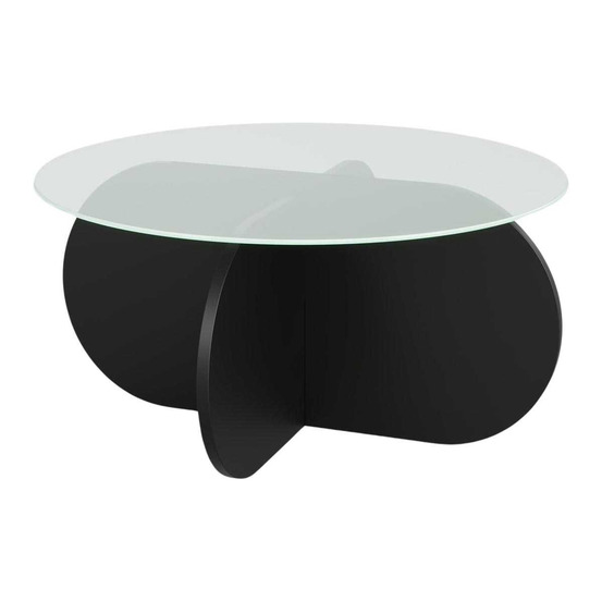 Table basse en verre bubble