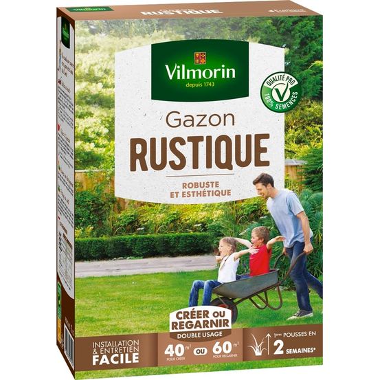 Gazon rustique vilmorin, 1 kg, 40 m²