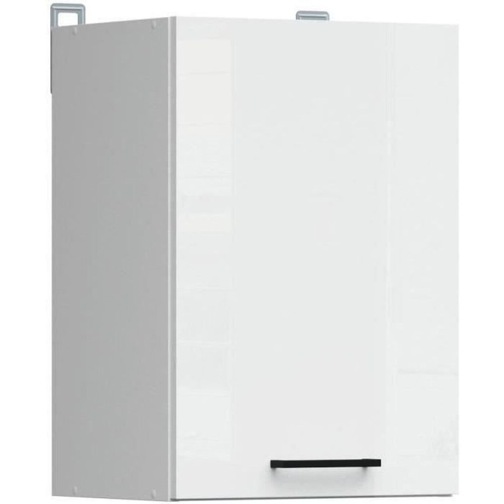 Meuble haut 40 cm - 1 porte - blanc brillant