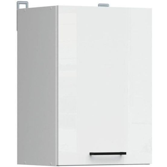 Meuble haut 40 cm - 1 porte - blanc brillant