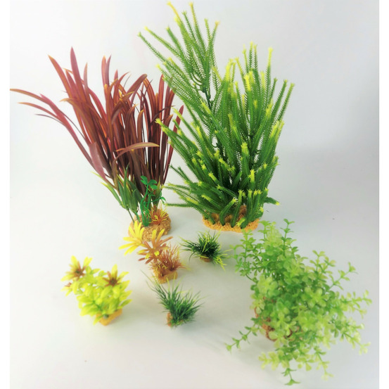Déco plantkit idro n°4. Plantes artificielles. 7 pieces. h 33 cm. Décorat