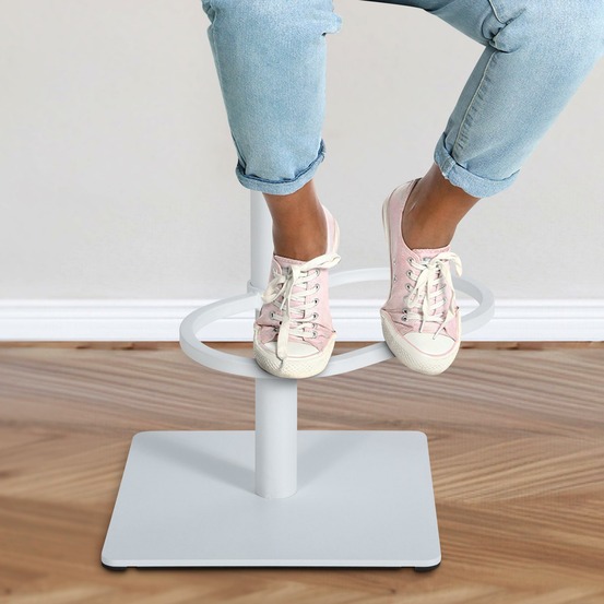 Lot de 2 tabourets de bar damaso tissu blanc