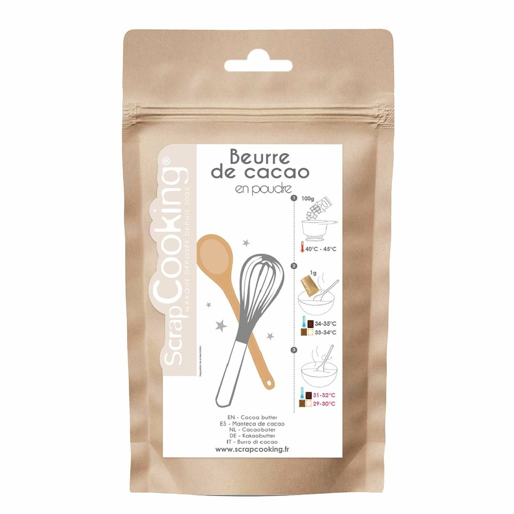 Beurre de cacao en poudre 80 g