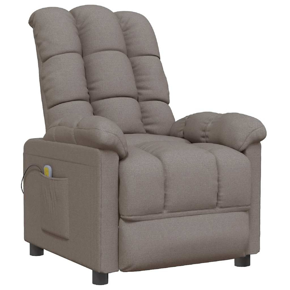 Fauteuil de massage taupe tissu