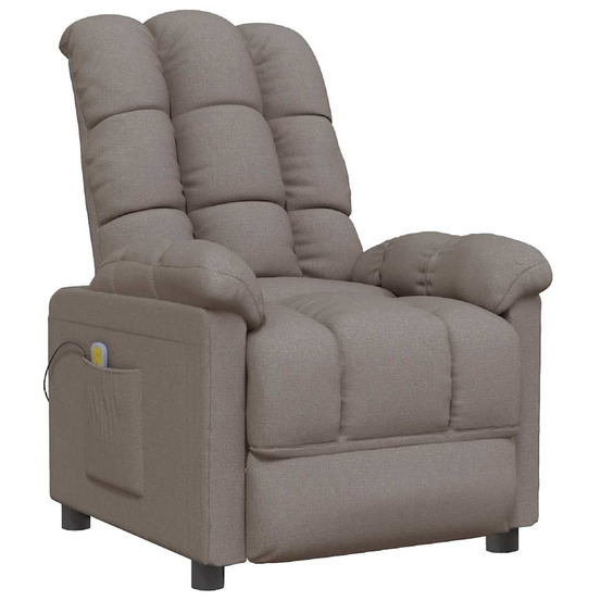 Fauteuil de massage taupe tissu