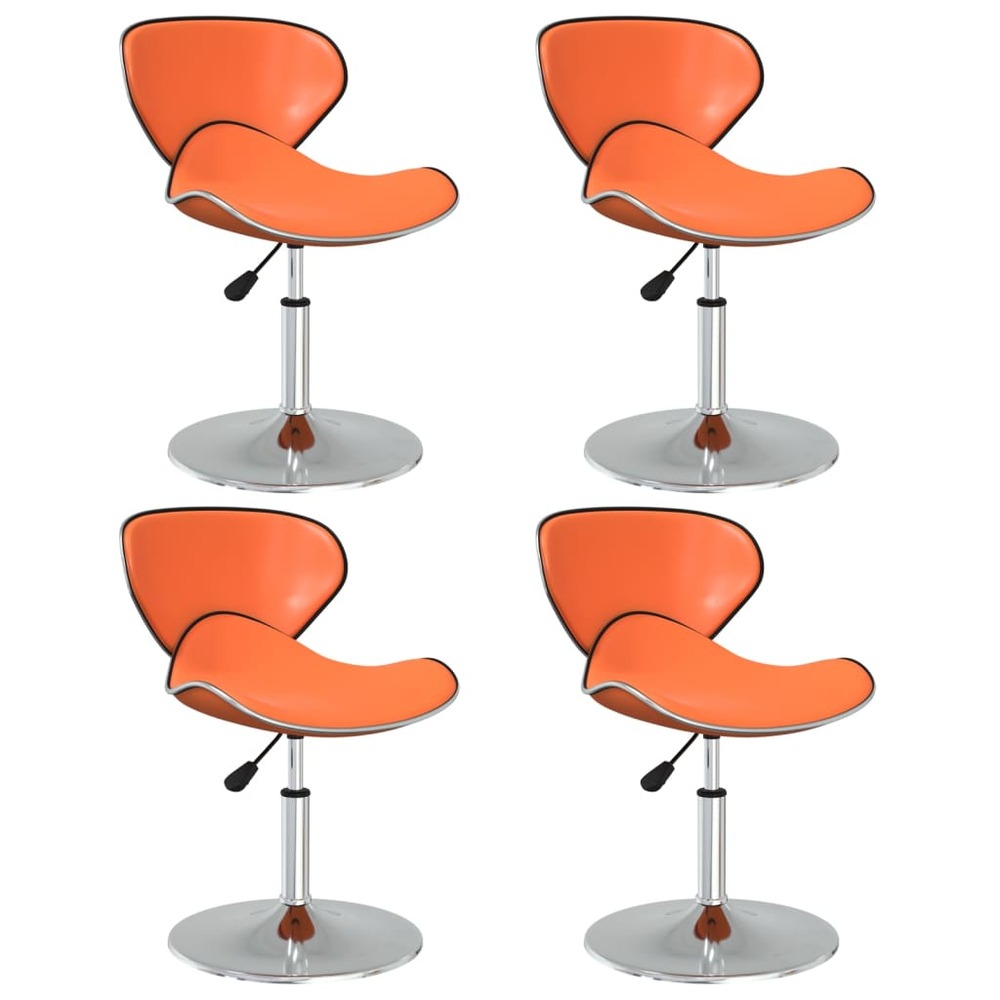 Chaises de salle à manger 4 pcs orange similicuir