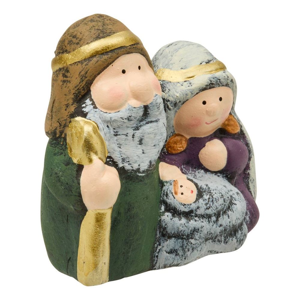 Nativité de noël 3 santons h. 7,5 cm