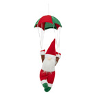 Gnome père noël en parachute à suspendre h 58 cm