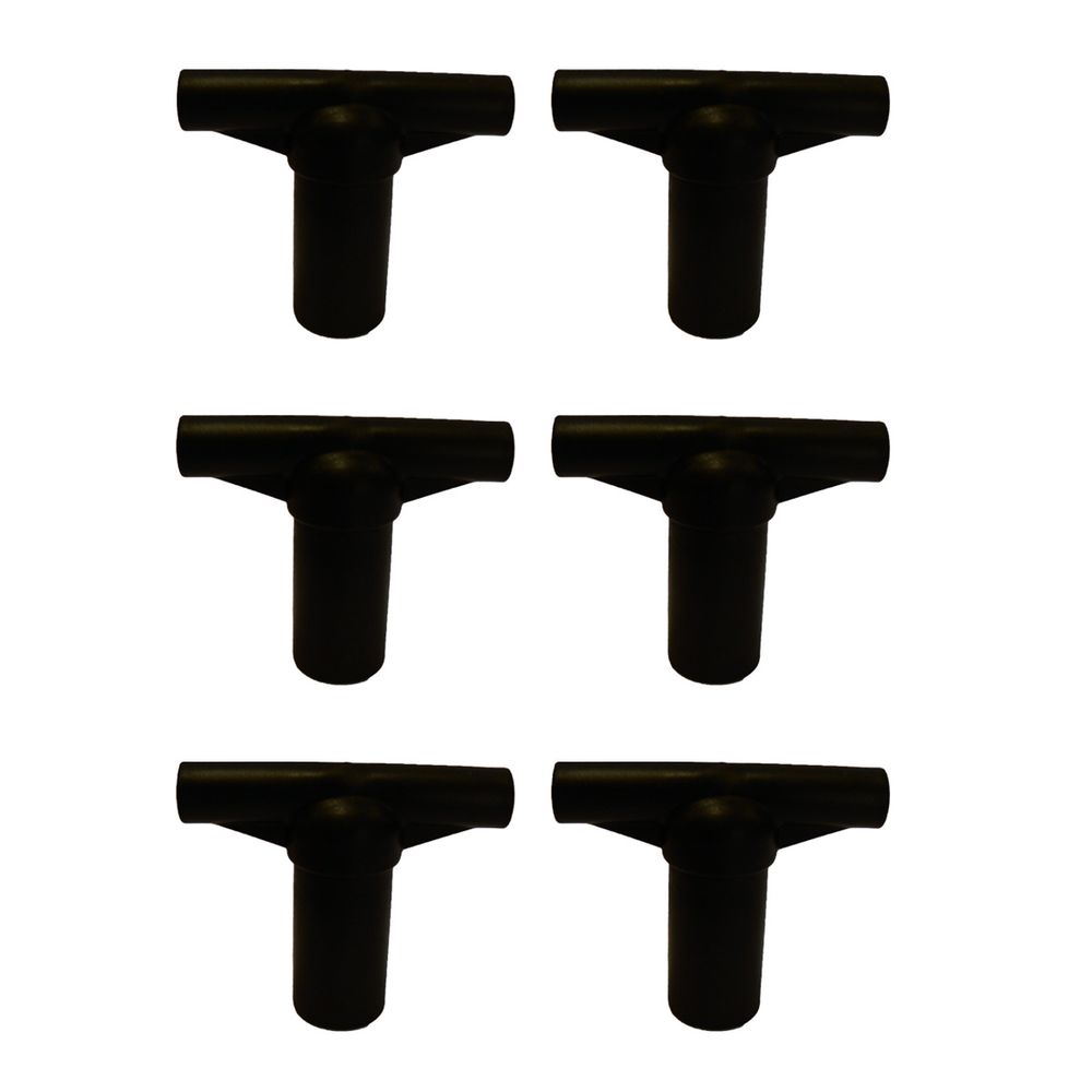Kangui lot de 6 capuchons t-section pour arceau de filet de trampoline ø 32 mm