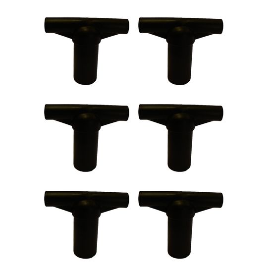Kangui lot de 6 capuchons t-section pour arceau de filet de trampoline ø 32 mm