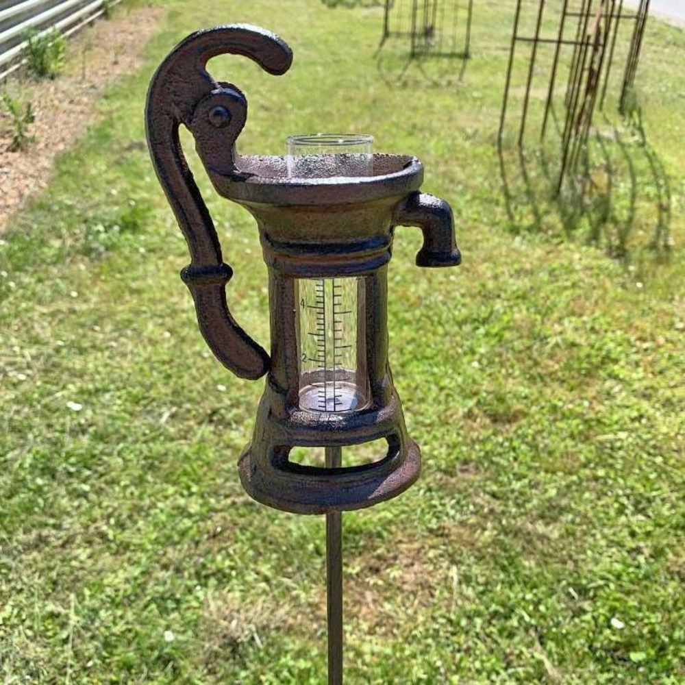 Pluviomètre jardin pompe à eau 114x11cm