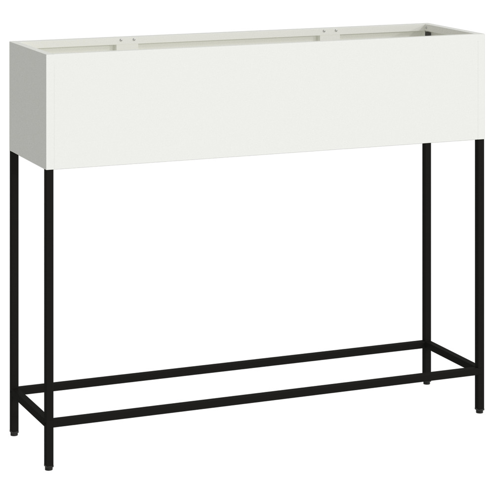 Jardin surélevé 100x26x82 cm acier blanc