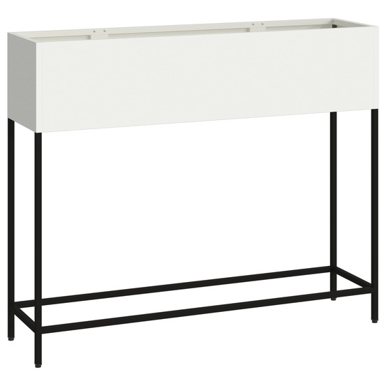 Jardin surélevé 100x26x82 cm acier blanc