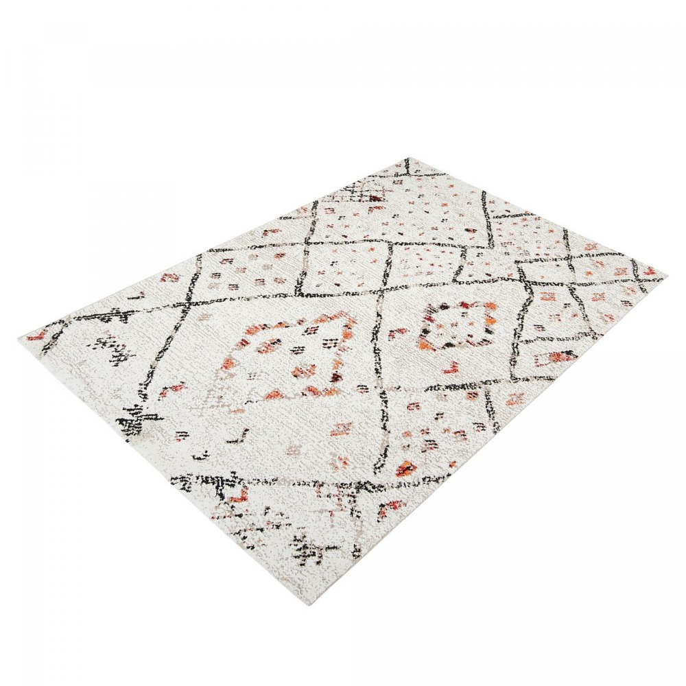 Tapis berbère tissé motifs tribaux LYN8 MABAL - Beige - 19.99